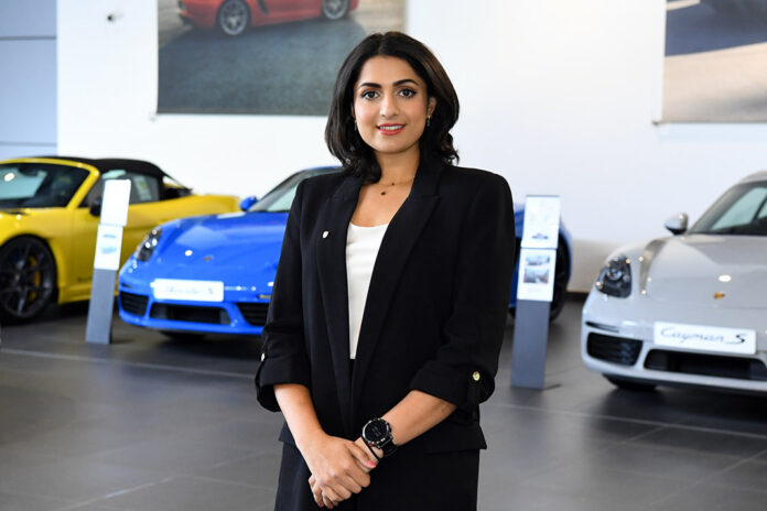 Ms. Semreen Ahmed at Porsche Centre Bahrain media briefing