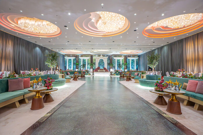 Grand ballroom wedding set-up at The Art Hotel & Resort
