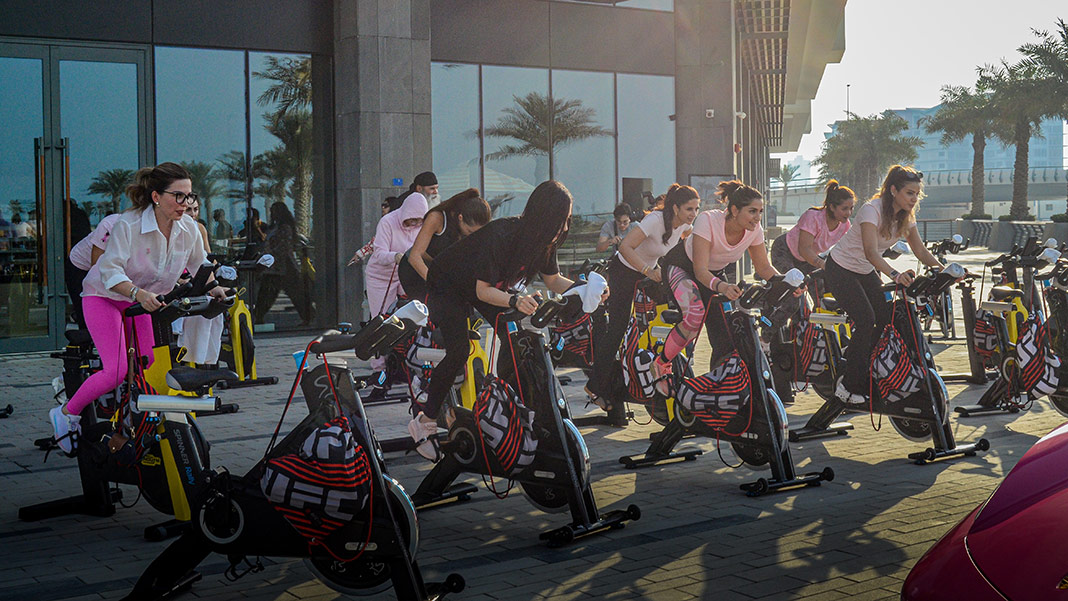 Community fitness workout for Bahrain Cancer Society
