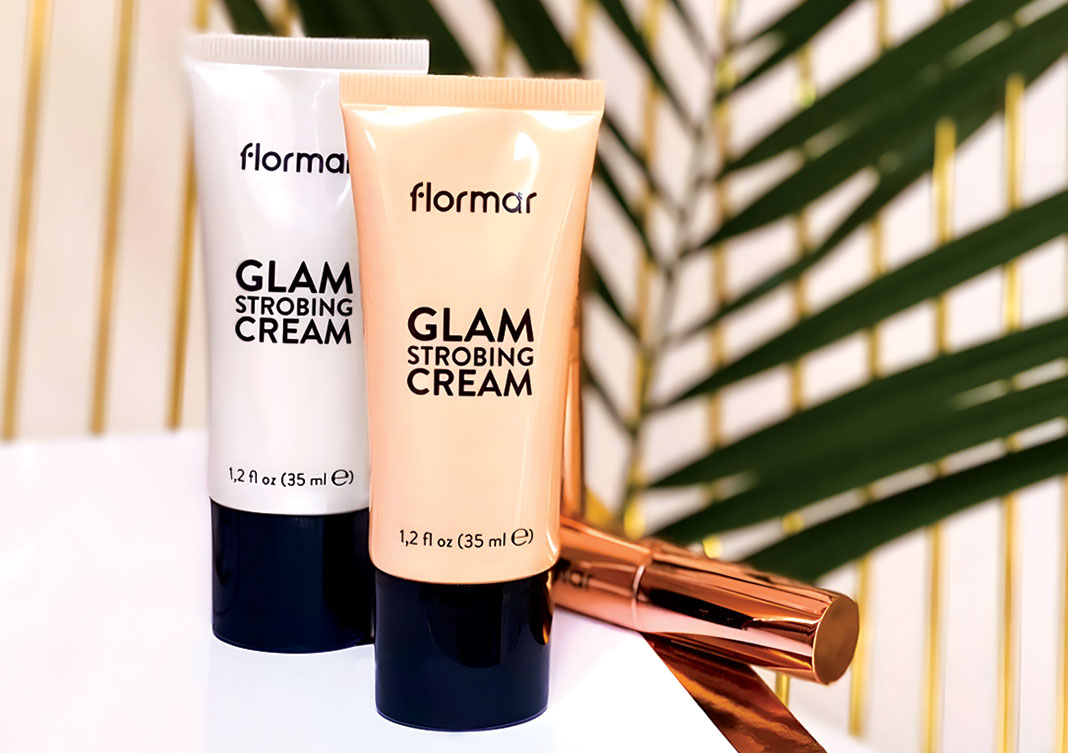 Flormar Glam Strobing Cream highlighting cheekbones for radiant glow