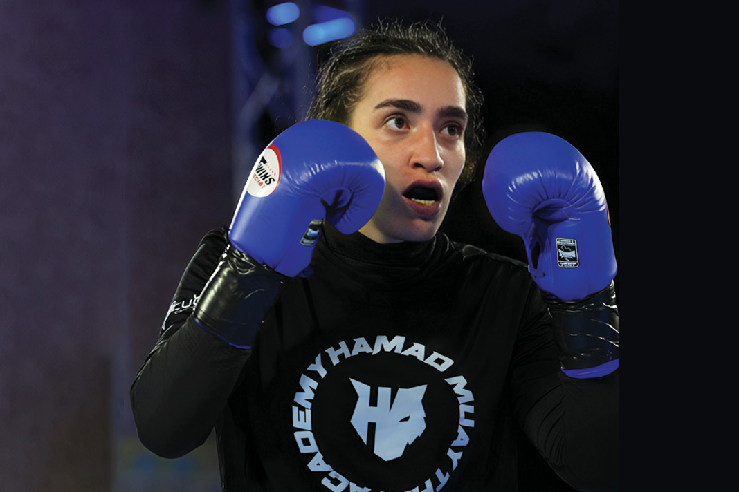 Ms. Yateem training as Bahrain’s first female Muay Thai fighter